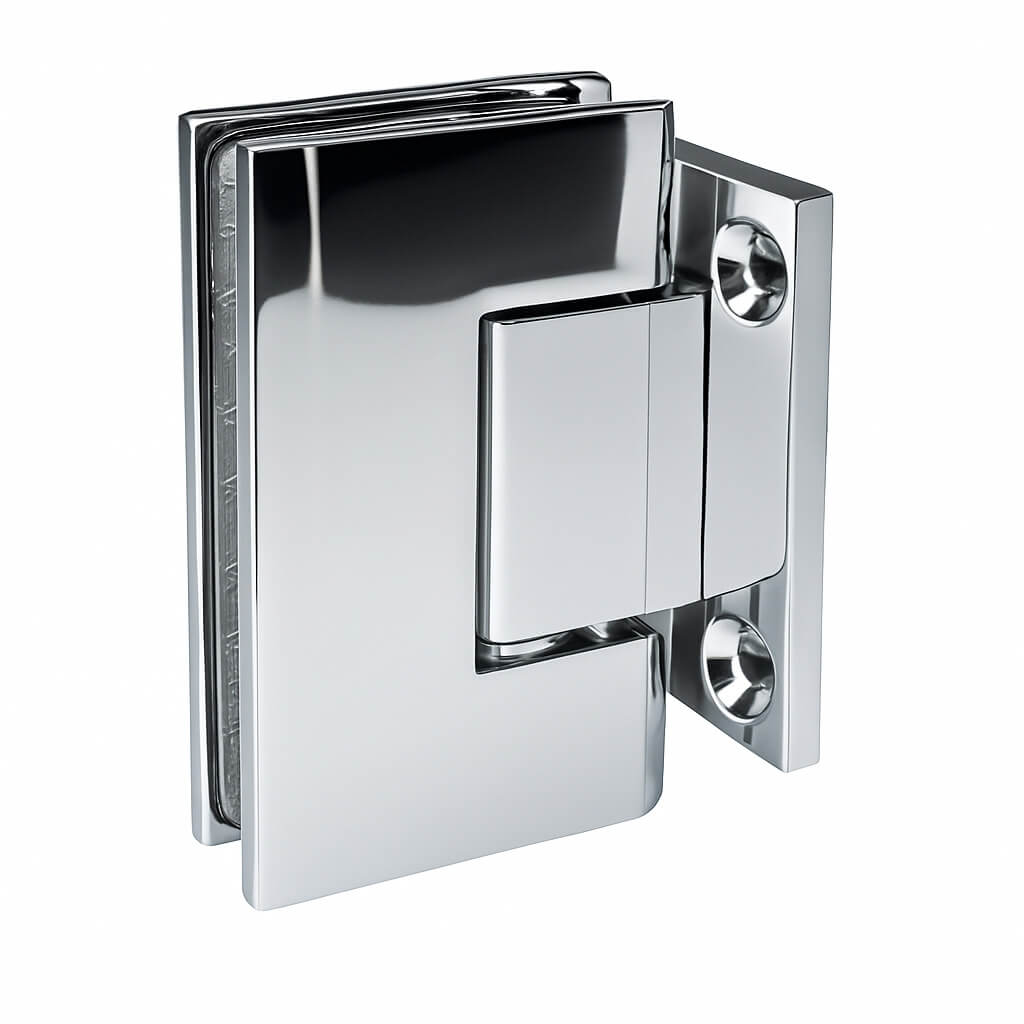 ASD Wall to Glass Hinge Square Profile chrome